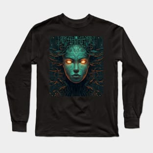 Cypherpunk Evil Cyberpunk AI System Failure Long Sleeve T-Shirt